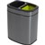 COMPASS RECYCLING BIN RECTANGULAR TITANIUM 10 LITRE