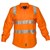 PRIME MOVER MS191 HIVIS COTTON DRILL SHIRT LONG SLEEVE WITH TAPE OVER SHOULDER FULL COLOUR