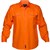 PRIME MOVER MS301 HIVIS LIGHTWEIGHT COTTON DRILL SHIRT LONG SLEEVE ORANGE