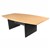 OXLEY CONFERENCE TABLE BOAT SHAPED 1200 X 2400 X 730MM BEECHIRONSTONE