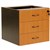 OXLEY FIXED PEDESTAL 3 DRAWER 450 X 476 X 470MM BEECHIRONSTONE