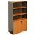 OXLEY HALF DOOR STATIONARY CUPBOARD 900 X 450 X 1800MM BEECHIRONSTONE