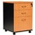 OXLEY MOBILE PEDESTAL 2 DRAWER 1 FILE BEECHIRONSTONE