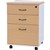 OXLEY MOBILE PEDESTAL 2 DRAWER 1 FILE OAKWHITE