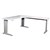 SUMMIT CORNER WORKSTATION WITH METAL CLEGS 1500 X 1500 X 750MM WHITESILVER