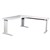 SUMMIT CORNER WORKSTATION WITH METAL CLEGS 1800 X 1800 X 750MM WHITE
