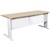 SUMMIT OPEN DESK WITH METAL CLEGS 1500 X 750MM BEECHWHITE