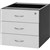 OXLEY FIXED PEDESTAL 3 DRAWER 450 X 476 X 470MM WHITEIRONSTONE