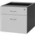 OXLEY FIXED PEDESTAL 1 DRAWER AND 1 FILE 450 X 476 X 470MM WHITEIRONSTONE