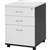 OXLEY MOBILE PEDESTAL 2 DRAWER 1 FILE WHITEIRONSTONE